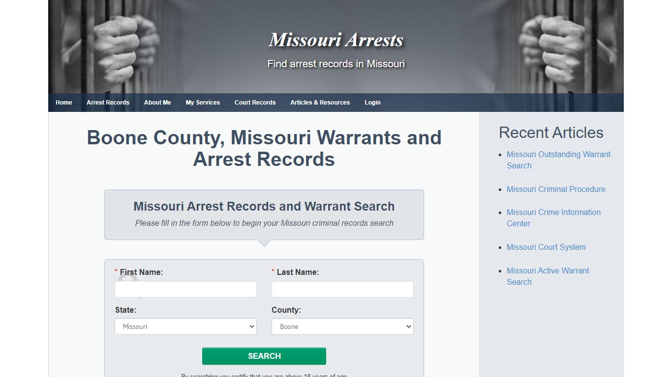 Boone County, Missouri Warrants and Arrest Records ...