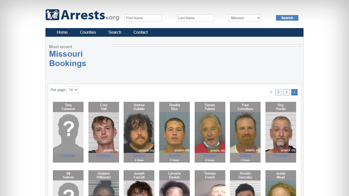 Missouri Arrests and Inmate Search